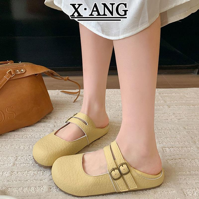 Leather Mary Jane shoes with soft soles are not tired women's shoes, new summer matching skirts, shallow mouth flat-soled single shoes