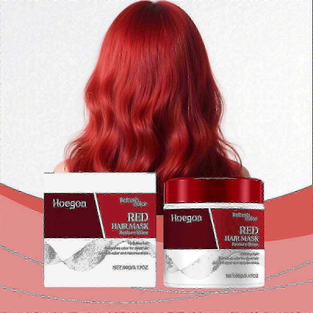 2025 Color Depositing Red Hair Mask Color Boosting Conditioner, Hydrates and Enhances Red Tones for Color-Treated Dyed Hair 90g