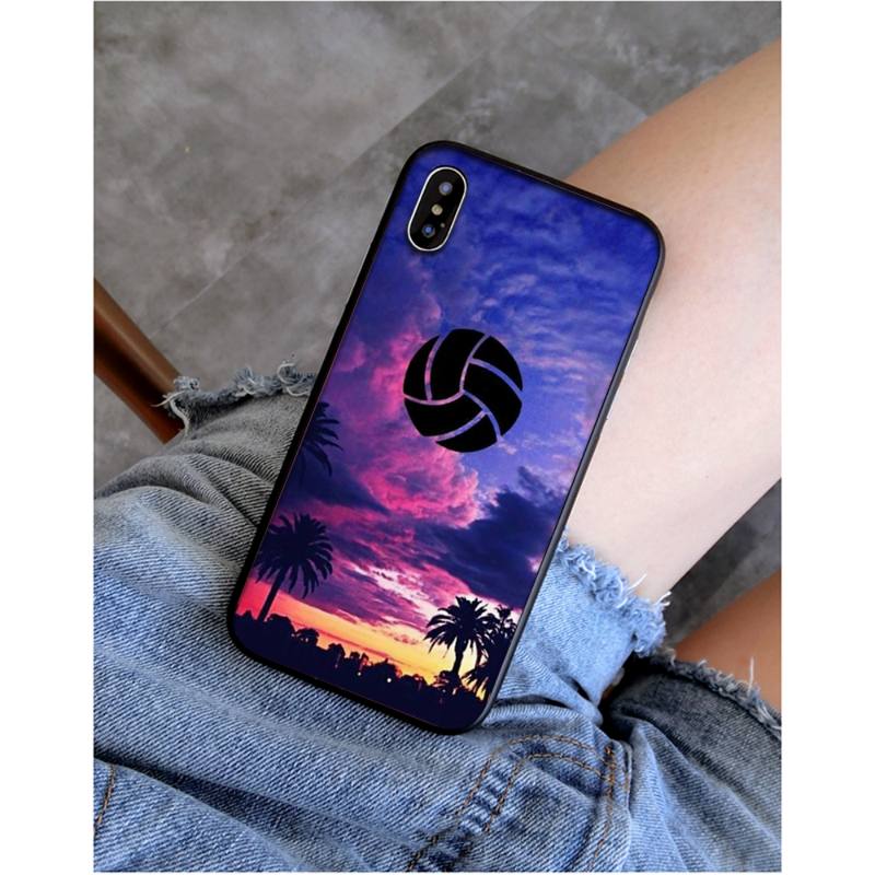 

YNDFCNB I love Volleyball Phone Case for iphone 11 12 Mini Pro Max X XS MAX 6 6s 7 8 Plus 5 5S 5SE XR SE2020 6Plus 6sPlus