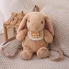 Cute bunny backpack bag plush toy doll little white rabbit doll girls messenger bag children's cloth doll