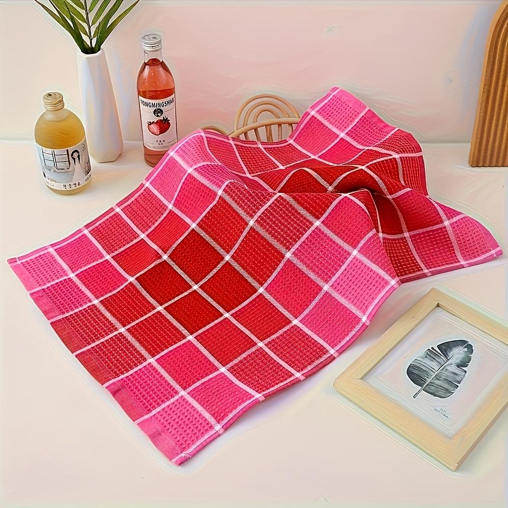 4/8pcs Large Kitchen Dish Towels - Super Soft, Highly Absorbent, Quick-Dry Cotton Towels with Bright Colors for Home Use