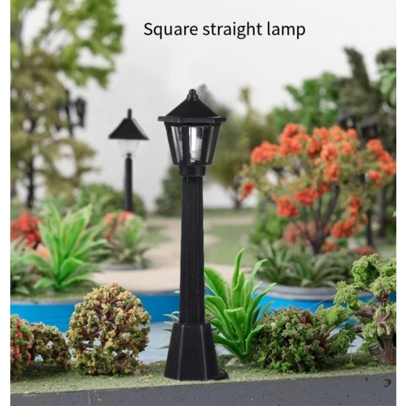 3pc Plastic Miniature Street Light Model Doll House Micro Landscape Garden Mini Street Light Model Miniature Lamp Post Wholesale
