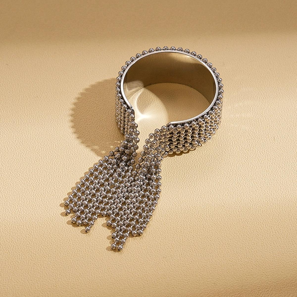 

Stainless Steel Round Beads Tassel Rings for Men Women Open Anti Allergic Splicing Colors Rings Waterproof Luxury Jewelry