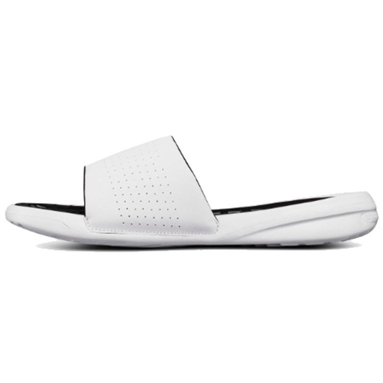 Under Armour Playmaker Fixed Strap Durable Comfortable Soft Slide Sandals Unisex Sandals White 3000061-102