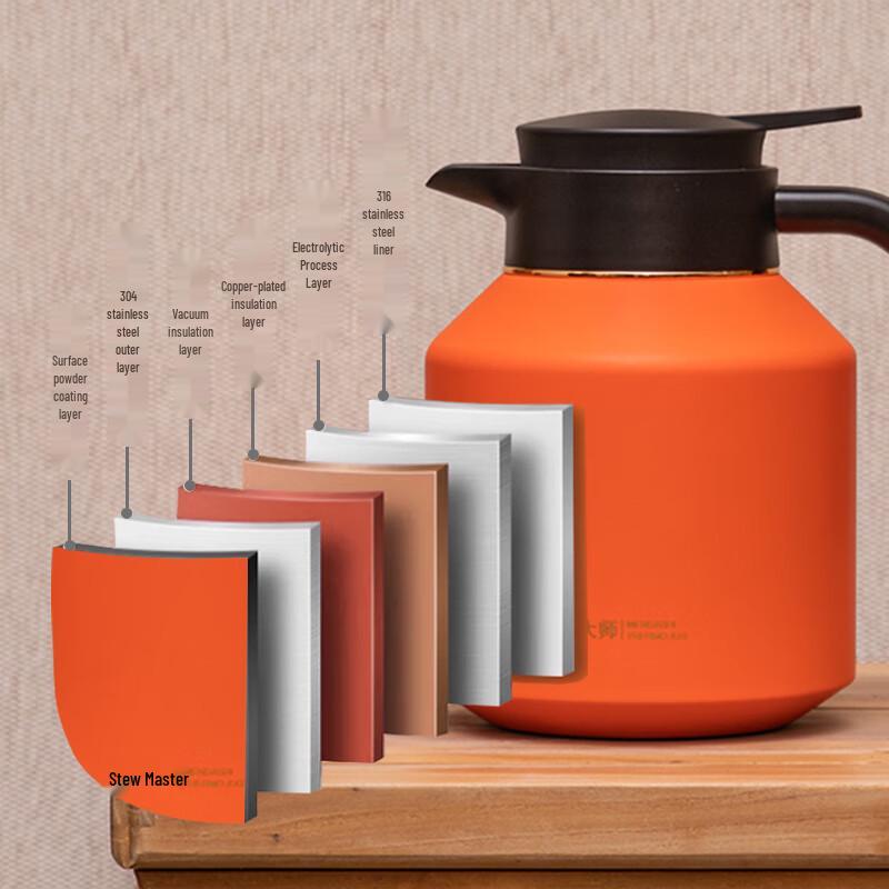 MENDASHI M1800 Stainless Steel Vacuum Tea Pot with Infuser