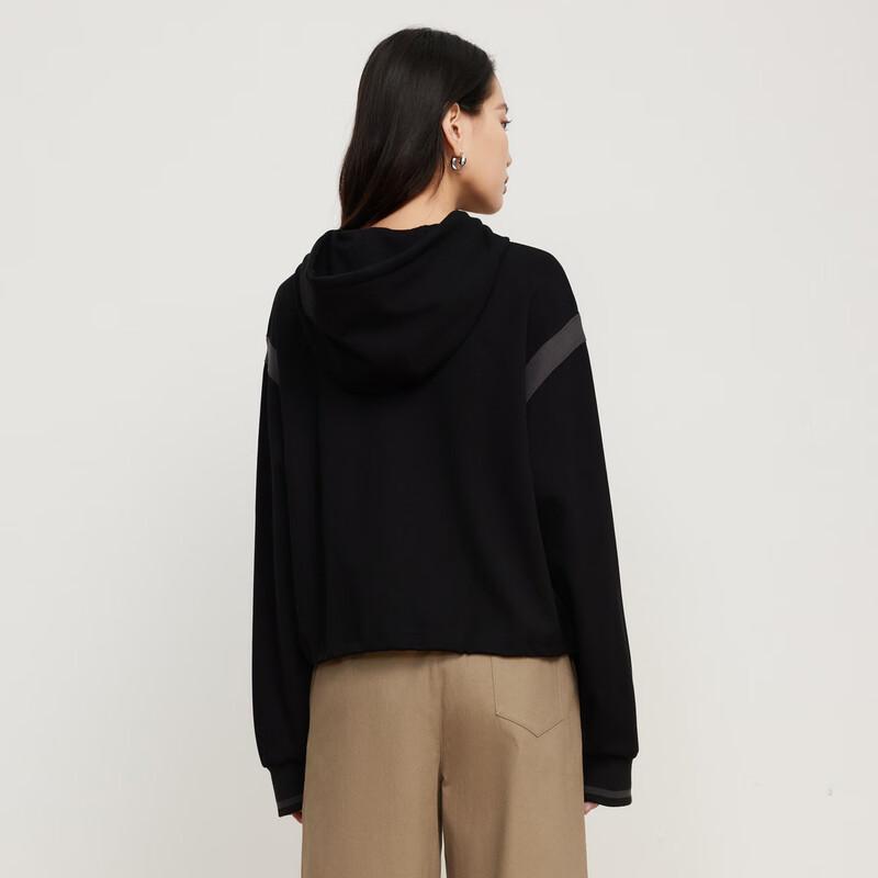 Elva' Island Women's Patchwork Athletic Hooded Sweatshirt