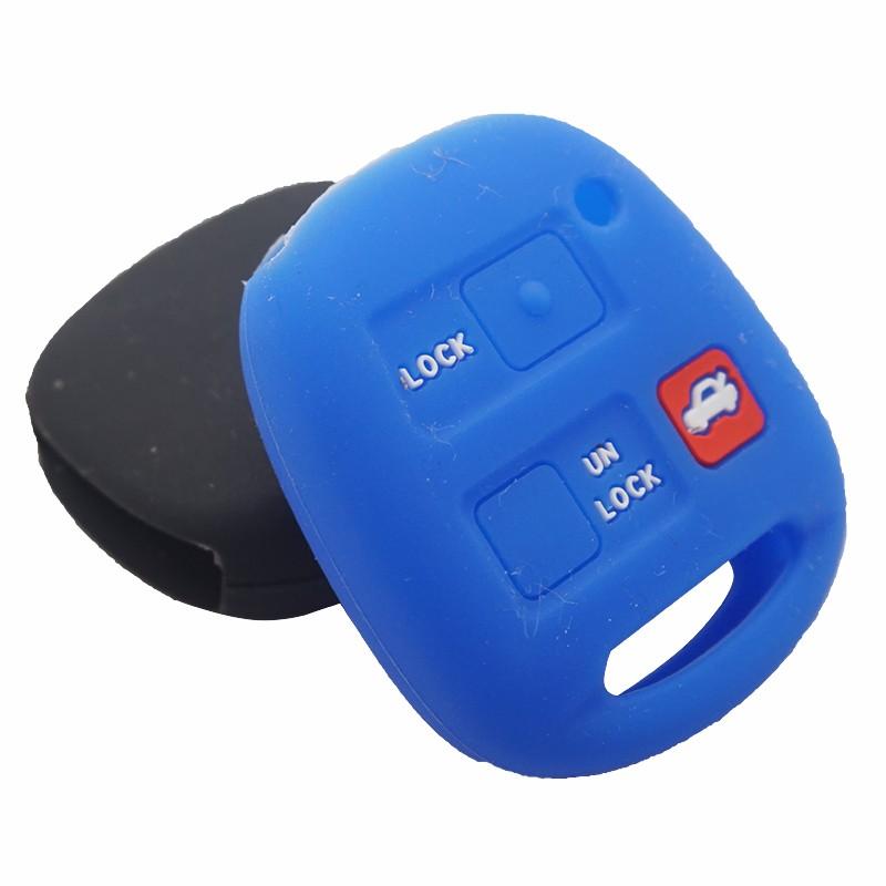 Cocolockey Silicone Car Key Cover Case Shell Fob Fit For Lexus For Toyota Remote Key Holder 3 Buttons Protector Car Accessory