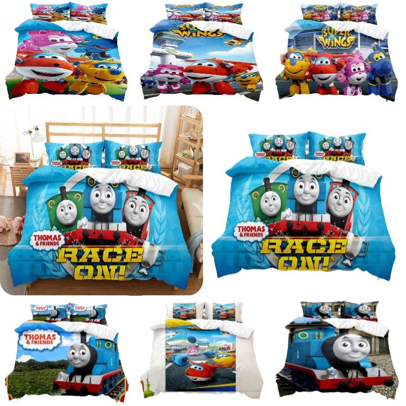 High-quality Thomas Cartoon Digital Print Bedding Set Flower Pattern Suitable For 1.8m Bed