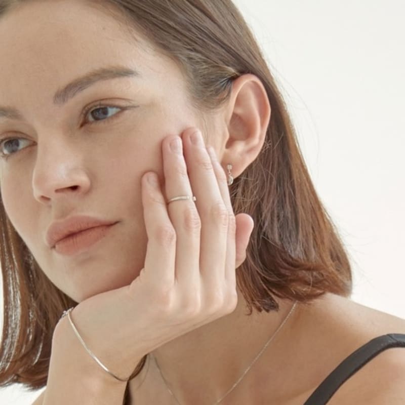 

aphrose simple cubic ring Silver_#9