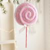 Colorful Christmas Macaron Lollipop Cartoon Foam Lollipop Branches Bow Hanging Fake Lollipop Models Wedding Decorative