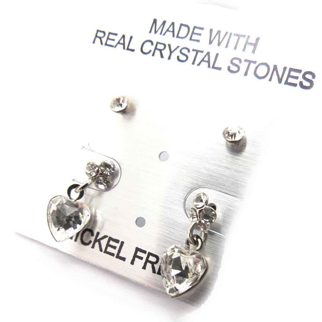 Les Trésors De Lily [J7182] - 2 Paar weiße 'Sissi'-Ohrringe