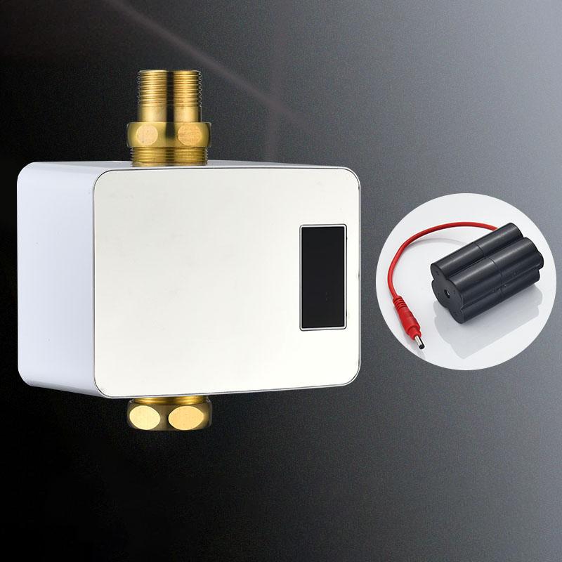 HLK DC Induction Brass Solenoid Valve Automatic Touchless Sensor for Hotel Toilet Flush Valve Water Saving Modern Design