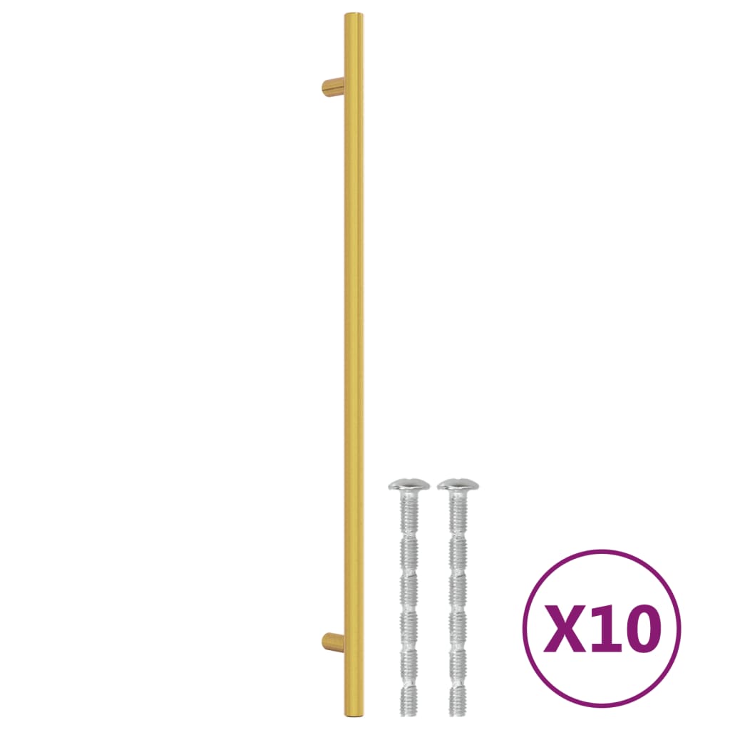 Furniture Handles 10 Pcs Golden 320 Mm Stainless Steel