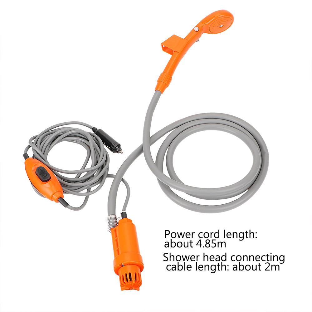 Portable Car Shower Outdoor Camping Travel Shower Universal with Cigarette Lighter Car Washer DC 12V Car Washing Cleaning Tool