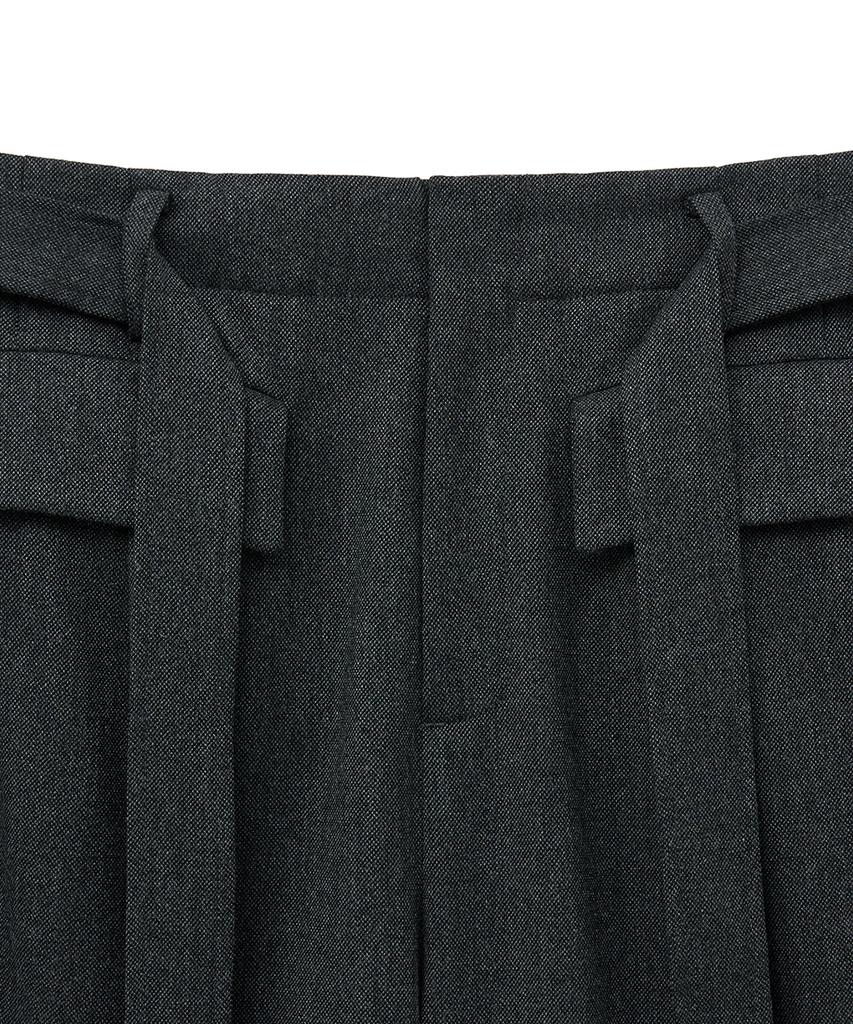 NOIRER Six-Pocket Wide Slacks (Charcoal)