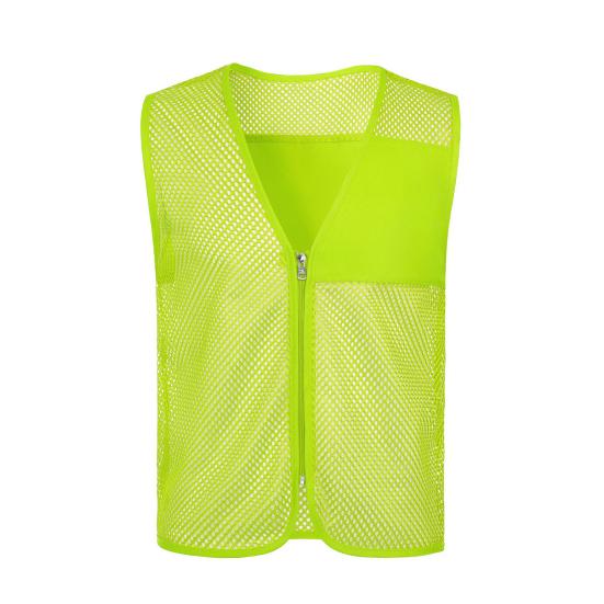 Adults Volunteer Vest Waiter Bartender Work Uniform Event Activity Sleeveless Jacket Supermarket Zipper