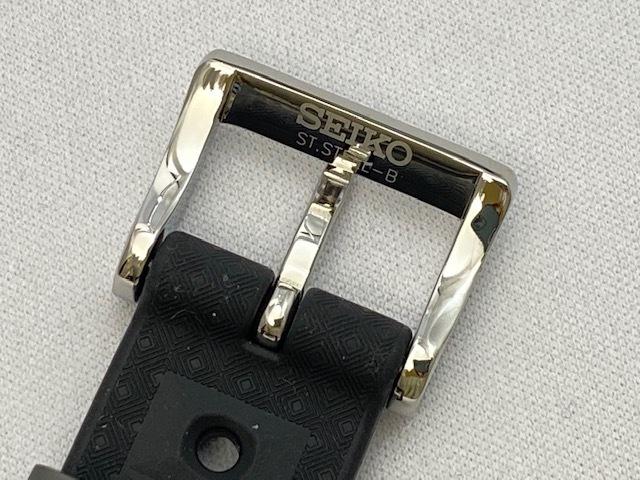R02B021J9 SEIKO Prospex 19mm Genuine Silicone Rubber for Reissue Band, Black, SBEX007/SBDX031, 6159-7000