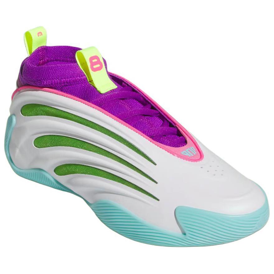 Jalen Williams x Adidas Harden Vol.9 Anti-Rutsch Abriebfest Mid-Top Basketballschuhe Unisex Weiße Blaue Sneaker JQ4003