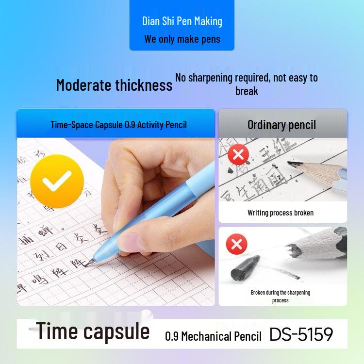 Dianshi DS-5159 Space Capsule 0.9mm Triangular Mechanical Pencil - Durable Lead