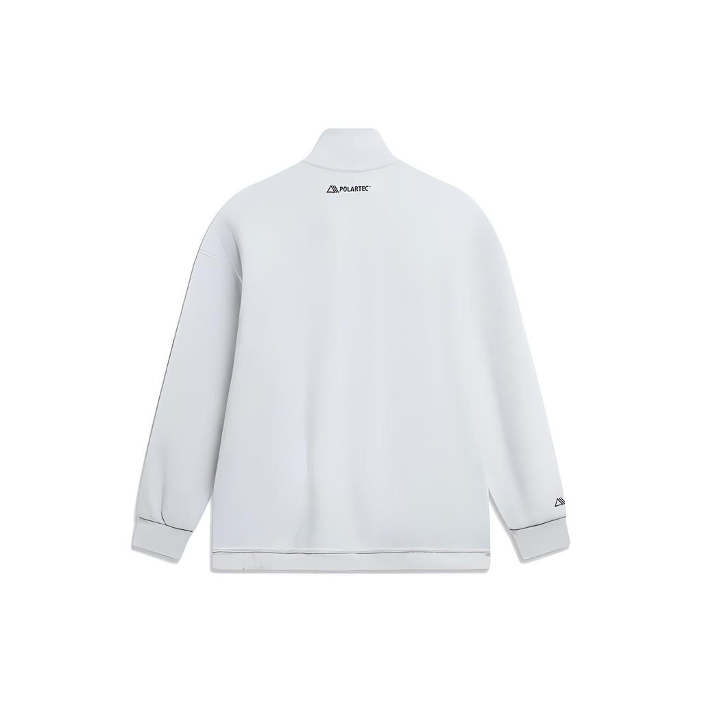 Li-Ning Wade Series Solid Color Fleece Warm Loose Pullover Sweatshirt Men Sweatshirt Stone-Gray AWDT937-2