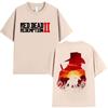 Red Dead Redemption 2 Graphic T-Shirts Arthur Morgan Game Player Tops Short Sleeve T-shirt Men's Gothic Clothing Cotton T Shirt