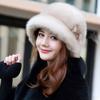 Women's Hat Winter New Faux Mink Fur Hat - Middle-aged and Elderly Women's Gift Hat - Faux Fur Bucket Hat