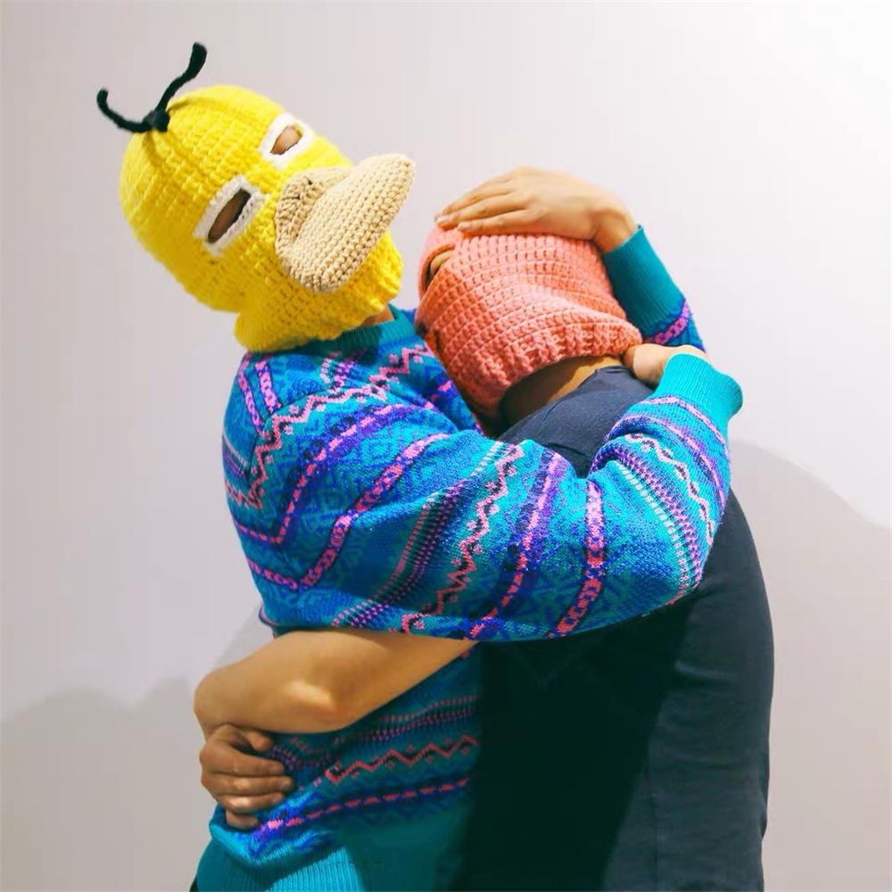 Rein handgestrickte Türkei Thanksgiving Dreidimensionale Niedliche Weihnachten Warme Strickmütze