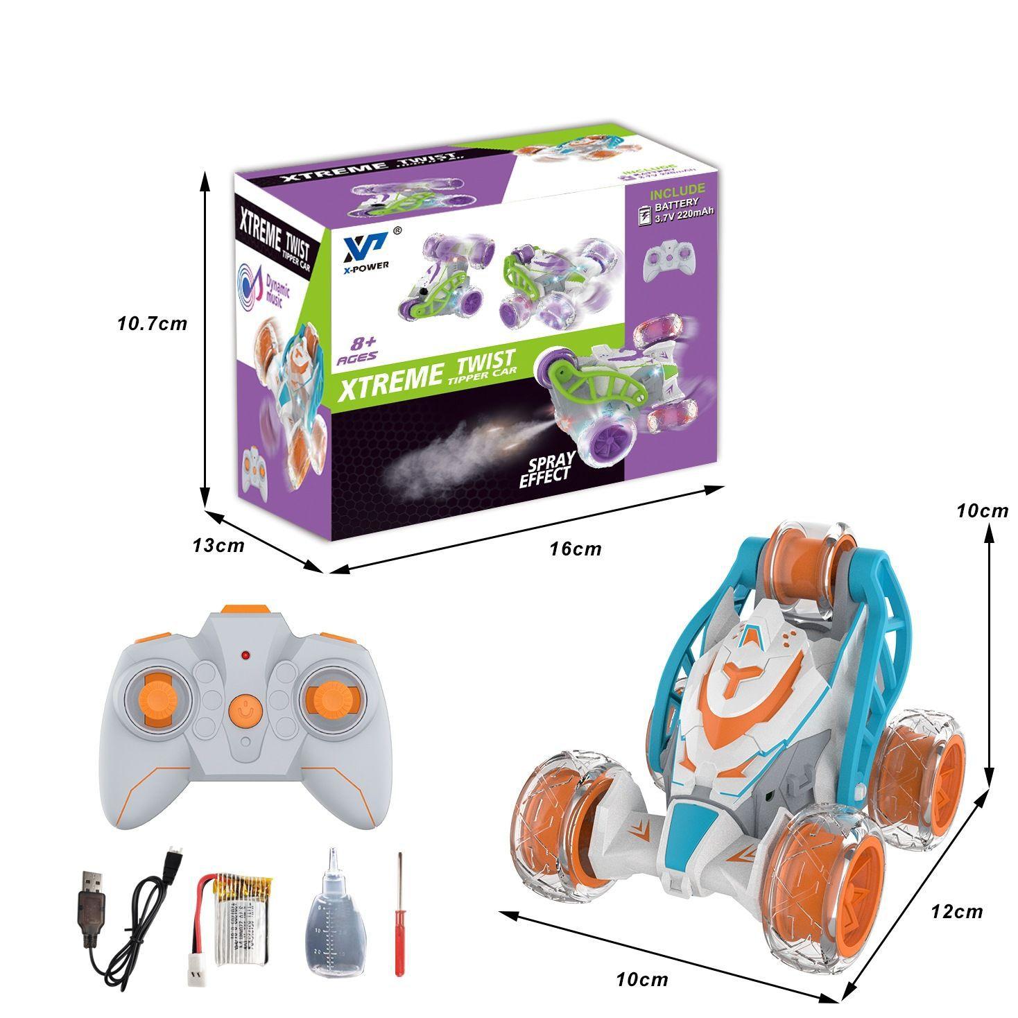 

2.4G Mini Stunt Dipper Light Spray Tumble Remote Control Car Outdoor Offroad Vehicle Children Toy Electric Toy Car оранжевый