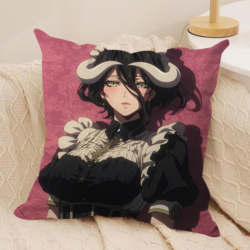 

Hot Anime AAlbedo Cushion Cover Soft Plush Fabric DoubleSided Printed Sofa Cushion Cover for All Seasons Home Decor Gift 30x30cm