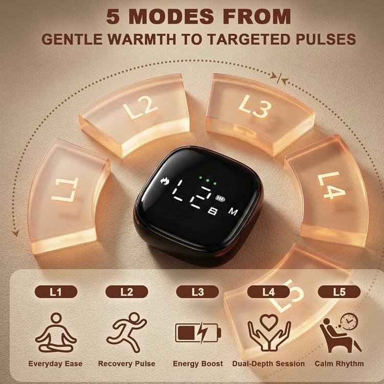 Cordless Rechargeable Red Light Heating Wrist Band, Smart Digital Temp Control Flexible Soft Heating Wrap Strap