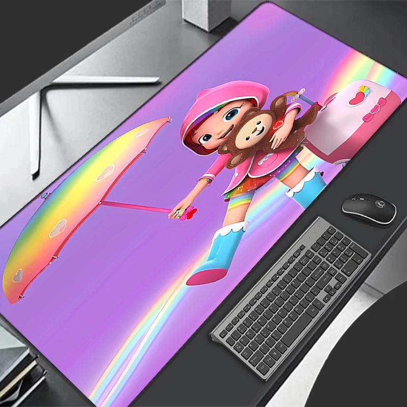 Rainbow Ruby Theme Premium Non-slip Mouse Pad with Stitched Edges,Durable Rubber Material,for Desktop & Gaming Great Gifts
