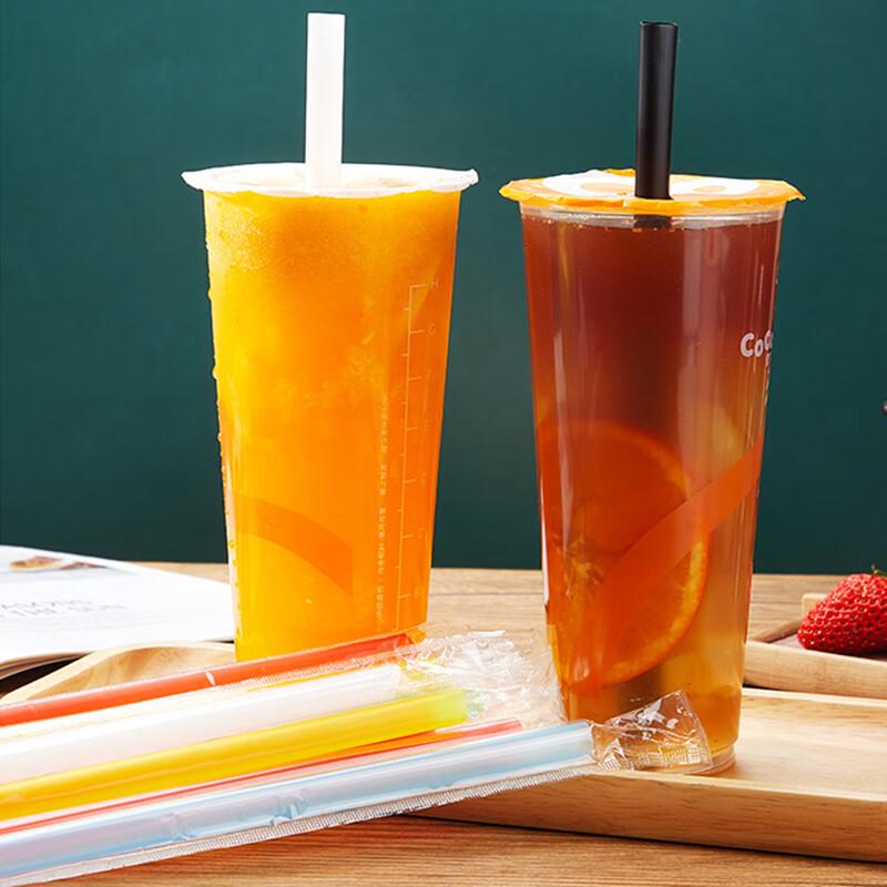 

Disposable Individually Wrapped Transparent Boba Straws