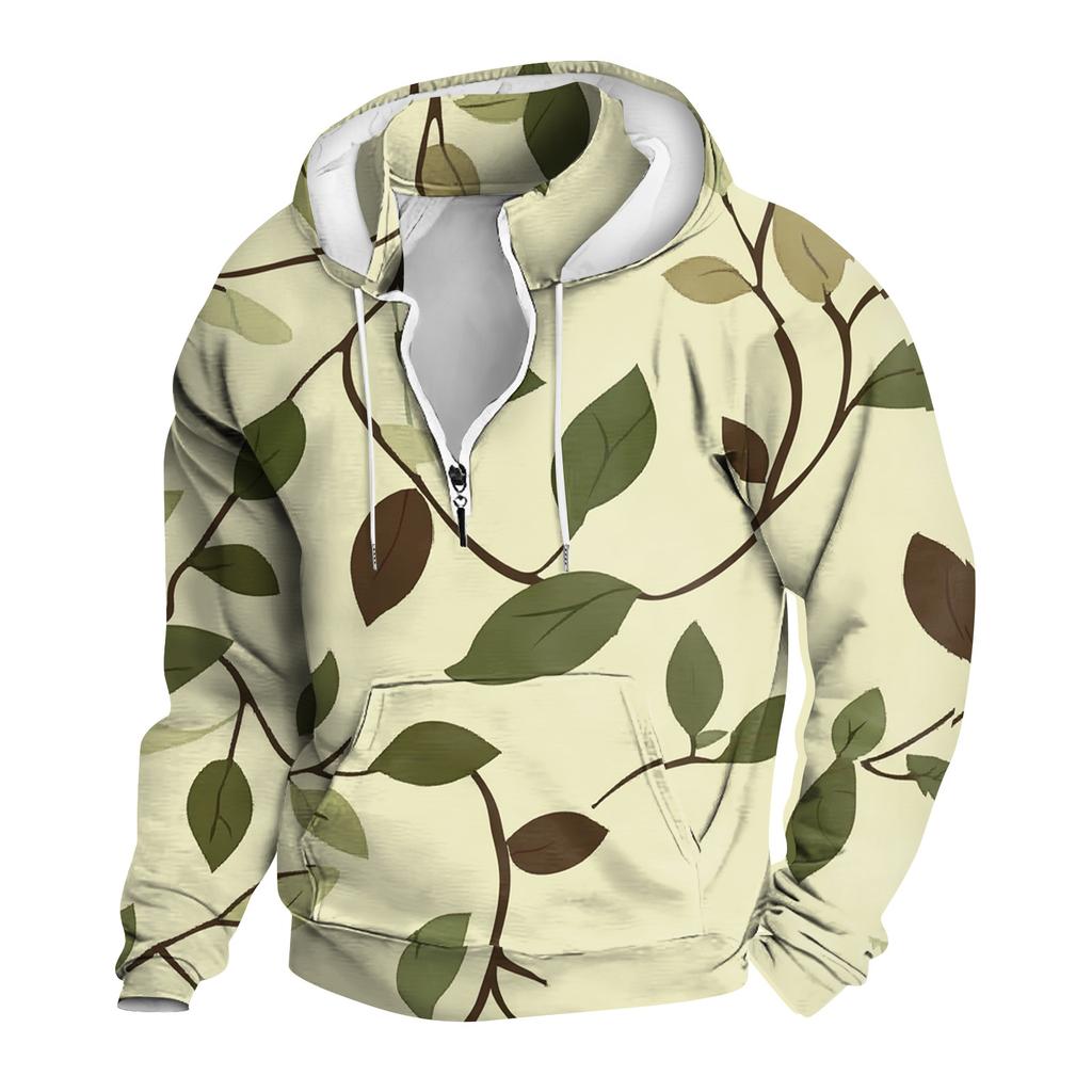 Das Herren-Sweatshirt mit Stehkragen im Frühling und Herbst ist ein Outdoor-Freizeitpullover