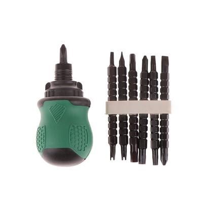 13 In 1 Ratchet Screwdriver Set Short Handle Cross Groove Drill Telescopic Double-Head Purpose Small Repair Tools