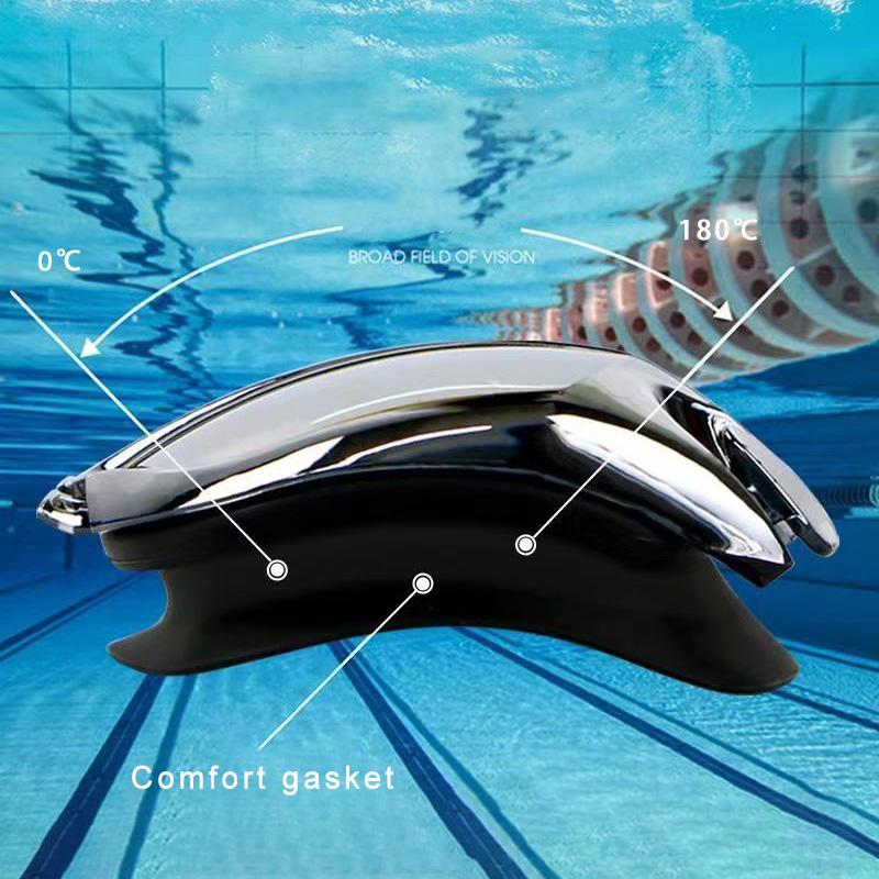 Swimming Goggles Adult Pool Glasses Anti Fog Men Women UV Protection Optical Waterproof Swim Eyewear with Earplugs