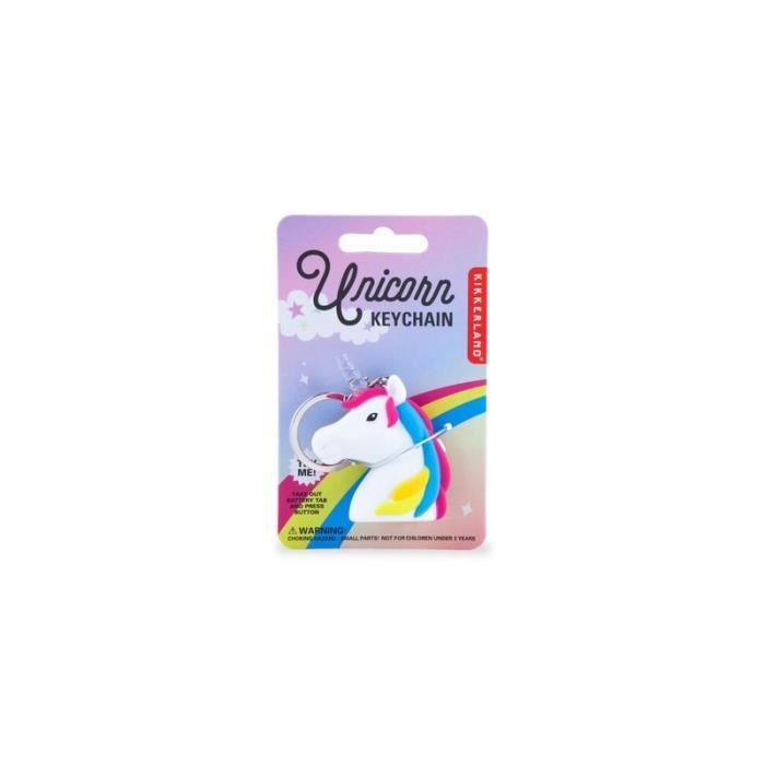 Keychain - Kikkerland - Unicorn - LED - 4 X 5 Cm - Mixed - Makes Noise