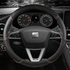 Auto Lenkradbezug Mikrofaser Leder 38cm Rutschfest Für Seat Tarraco Arona Ateca Ibiza Toledo Mii Leon Arosa Exeo ST FR sfylr11