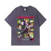 275 GSM Washed T-shirts 100% Cotton Chainsaw Man V17 Reze Arc Print Unisex Heavy Cotton T Shirt