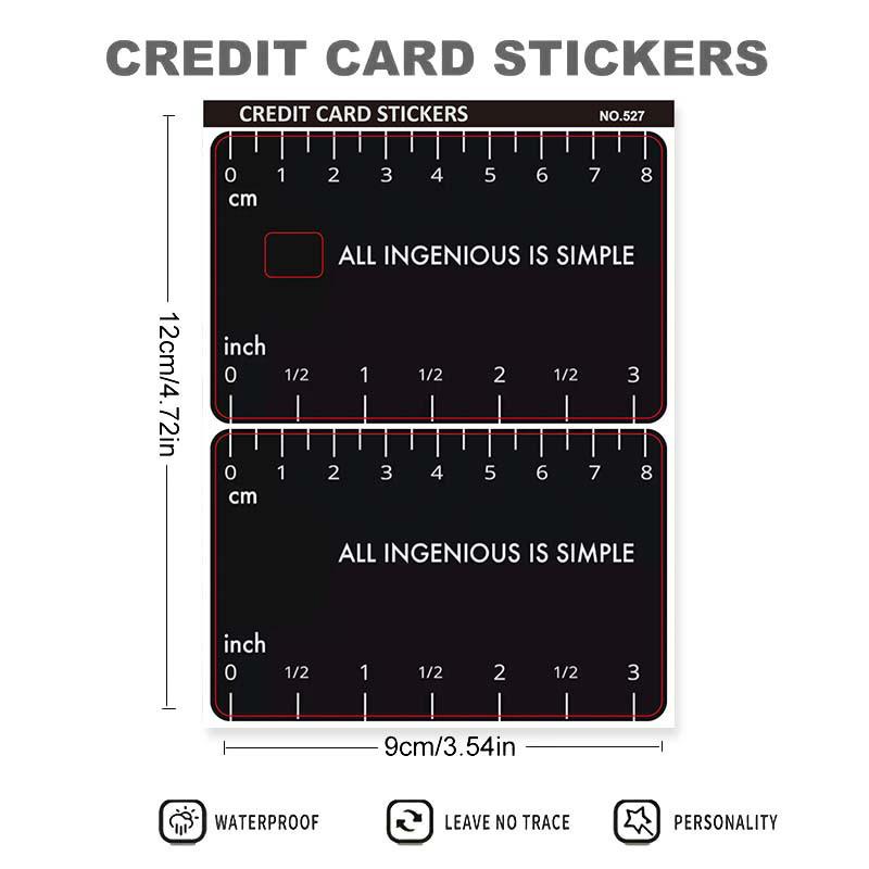 Chip Cover Sticker for Cards: Ruler Design