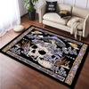 Crystal Velvet Skull Mushroom Pattern Carpet for Bedroom,Livingroom,Bathroom Doormat with Lightweight Non-slip Easy-Care
