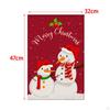 Banner Christmas Decorative Garden Flag Linen Ornament Accessories Courtyard