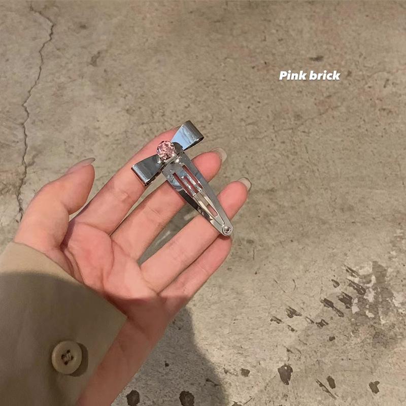 Sweet Cool Bow Metal Small Hairpin Side Ear Clip Forehead Traceless Bangs Broken Hair Clip Hairpin Hair Accessories