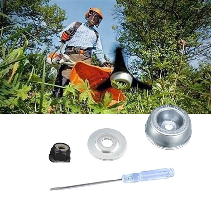 4x Grass Trimmer Head Adapter Attachment Nut Fixing Kit Trimmer Head Lawnmower Blade for Stihl Trimmer Brush Cutter Garden Tool