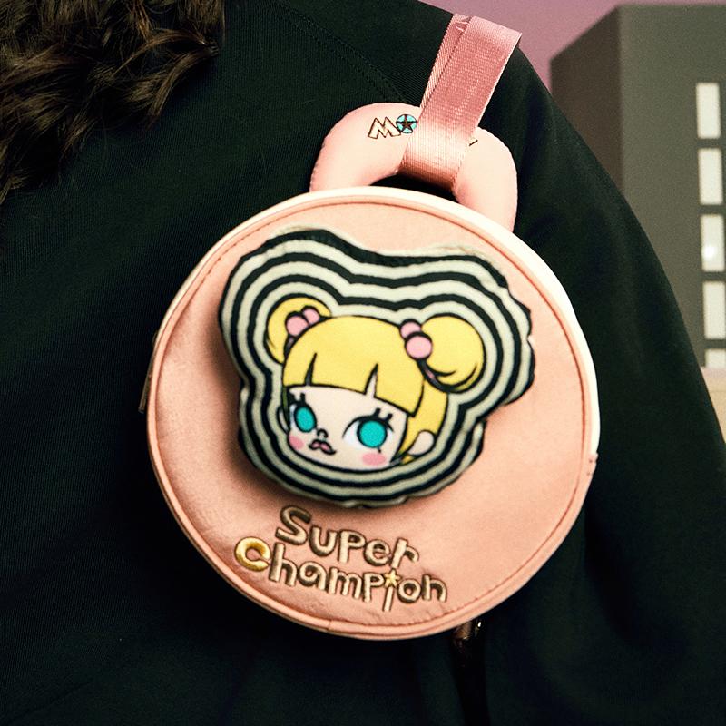 New Champion Bubble Mate POP MART Fabric Backpack Unisex Coffee Brown/Light Pink U4DACPU71