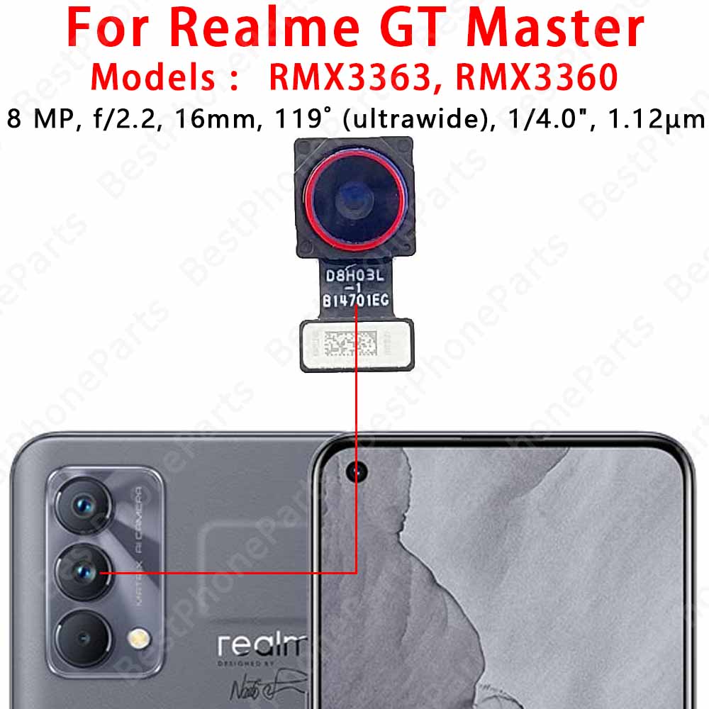 Fotocamera Posteriore Anteriore Per Realme C55 C67 4G GT Master GT Neo Modulo Fotocamera Principale Cavo Flessibile Sostituzione Ricambi