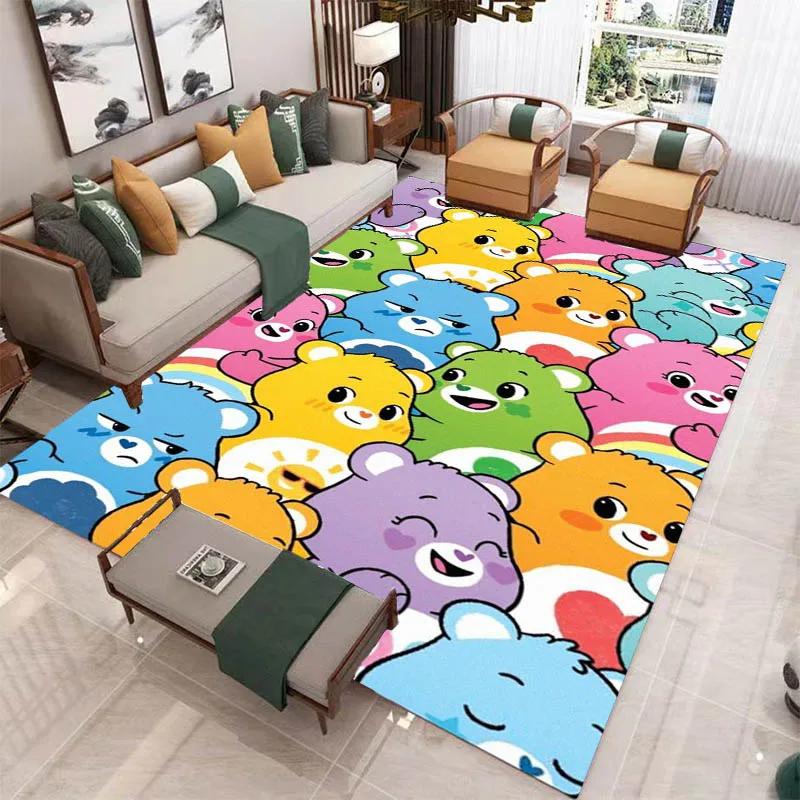 MINISO Cute C-Care Bears Printed Carpet Kitchen Mats Non -slip Carpet Outdoor Carpets Area Rug Bedroom Decor Birthday Gift