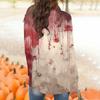 Women's Halloween Print Long Sleeve Front Cardigan Printed Top Lightweight Jacket