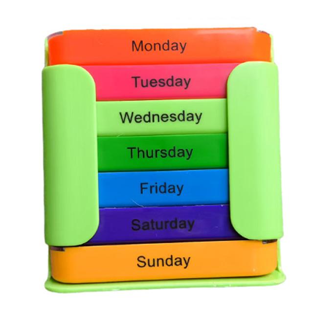 

7-Day Medication Organizer 4 Times A Day Large Compartments Weekly Pill Box for Vitamins Tablets Fish Oils Portable Storage Case