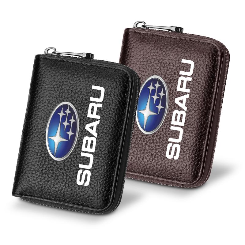 Portofel din Piele Naturală pentru Permis de Conducere Auto, Carte de Identitate, Card Bancar Pentru Subaru Forester Impreza Outback Legacy Tribecacar WRC XV