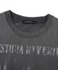 NOT4NERD Triple Sanctuary Bleach Washed Loose Cropped T-Shirts - Charcoal